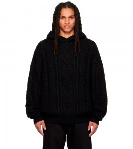 Худи Fear of God Essentials Cable Knit Hoodie Black