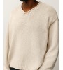 Свитер Stussy Roll V Neck Sweater Oatmeal