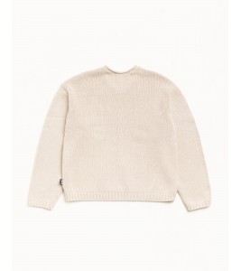 Свитер Stussy Roll V Neck Sweater Oatmeal - Фото №2
