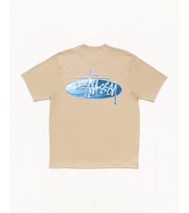 Футболка Stussy Wave Oval Tee Khaki - Фото №2