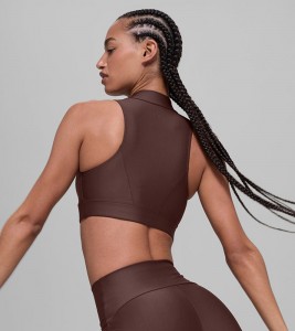 Топ Alo Yoga Airlift Mesh Infatuation Brownstone - Фото №2