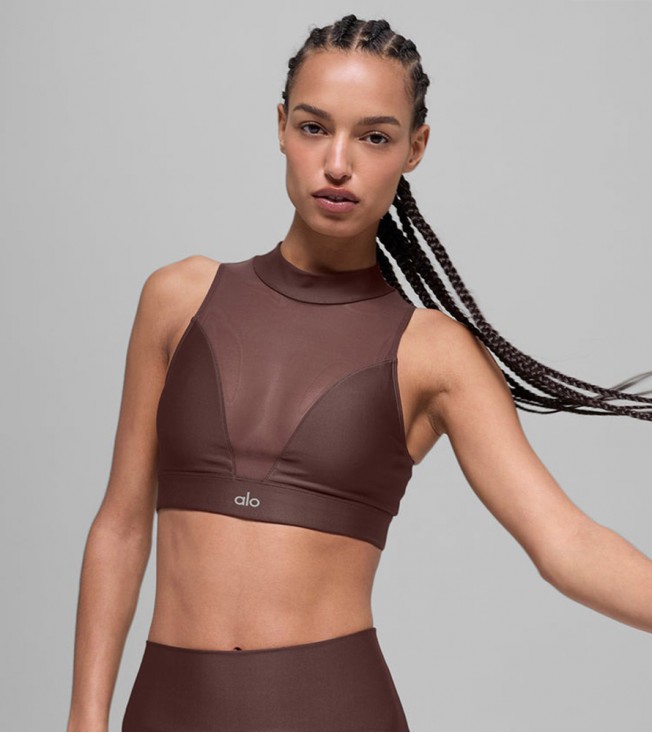 Топ Alo Yoga Airlift Mesh Infatuation Brownstone