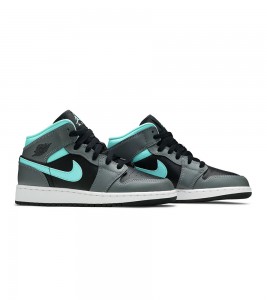 Кроссовки Air Jordan 1 Mid Grey Aqua GS - ???? ?20