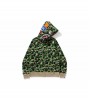 Худи BAPE ABC Camo Shark Full Zip Hoodie Green