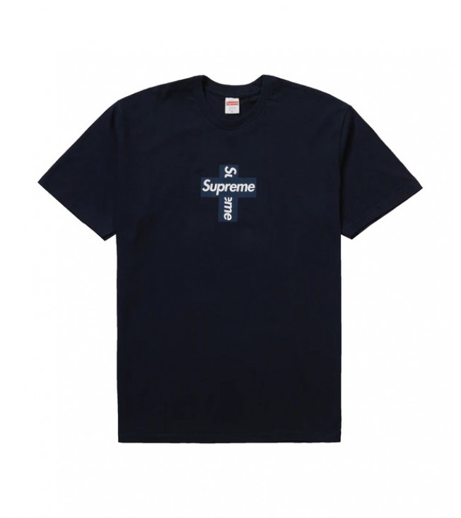 Футболка Supreme Cross Box Logo Navy