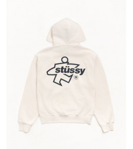 Худи Stussy Surf Size Zip Hoodie Bone #20