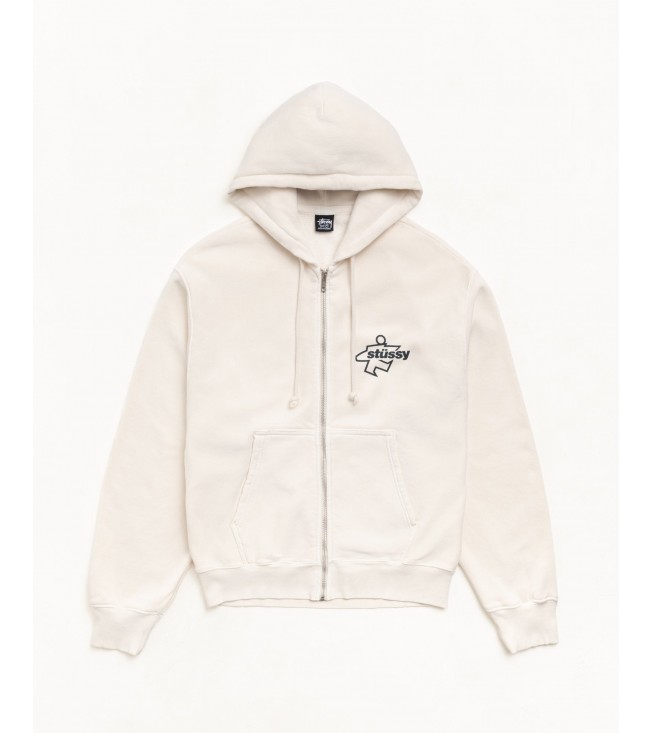 Худи Stussy Surf Size Zip Hoodie Bone