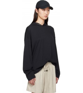 Худи Fear Of God Essentials Black Long Sleeve Hoodie - Фото №2