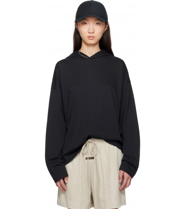 Худи Fear Of God Essentials Black Long Sleeve Hoodie