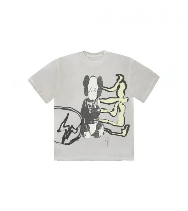 Футболка Travis Scott Cactus Jack + Kaws For Fragment 