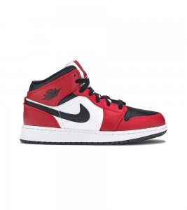 Кроссовки Air Jordan 1 Mid Chicago Black Toe GS