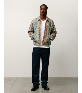 Куртка Stussy Garage Jacket Leather Snake