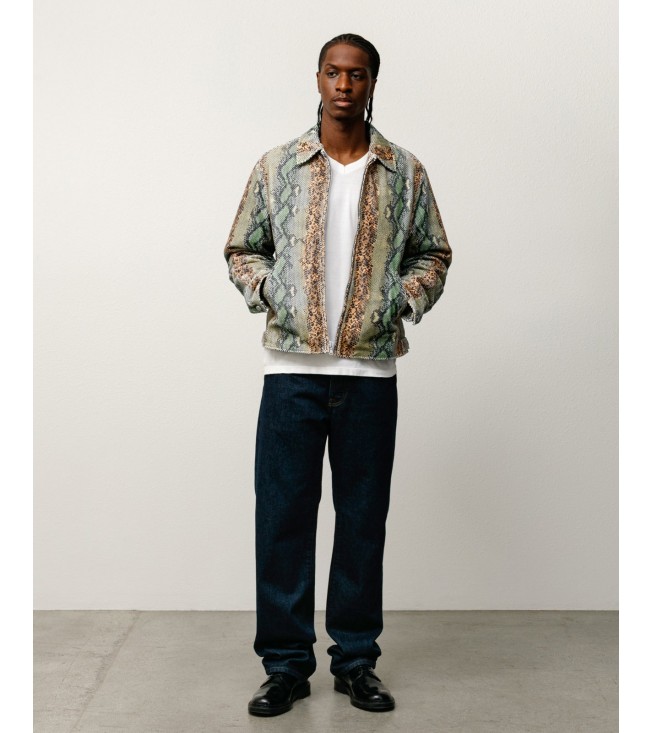 Куртка Stussy Garage Jacket Leather Snake