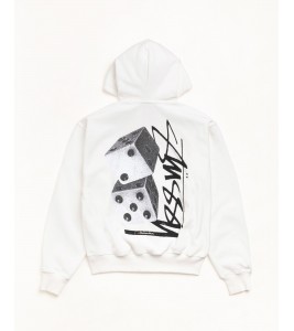 Худи Stussy Tall Dice Zip Hoodie Off White - Фото №2