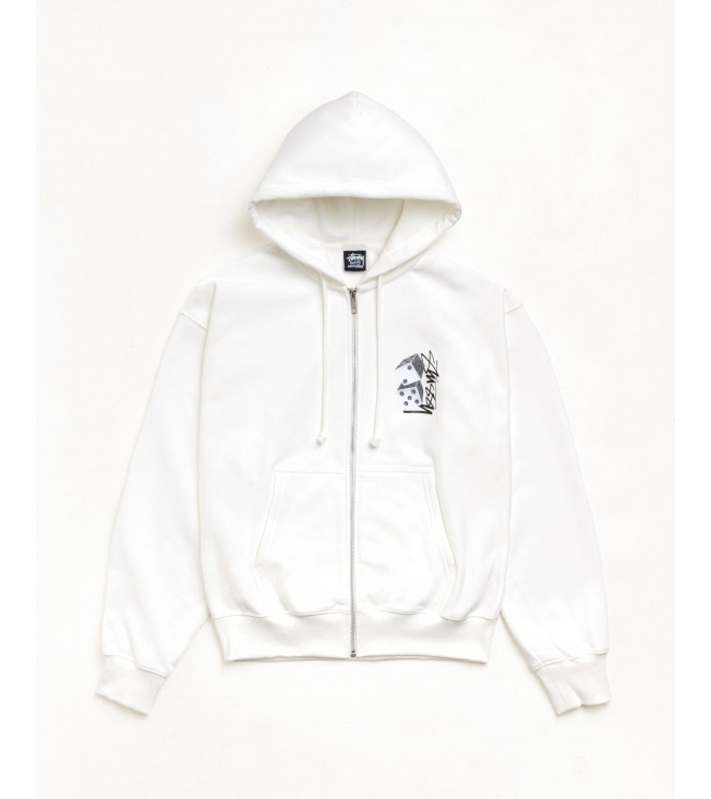 Худи Stussy Tall Dice Zip Hoodie Off White
