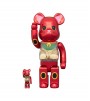 Bearbrick Medicom Maneki Neko Oval Ten Million Ryo Plum Gold Plated 100% & 400% Set
