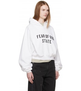 Худи Fear Of God Essentials White Fleece Raglan Hoodie - Фото №2