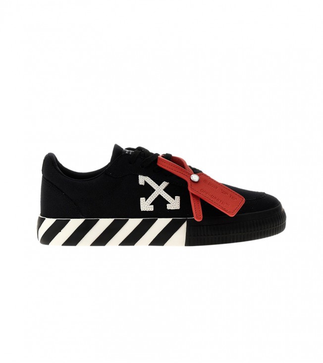 OFF-WHITE Vulcanized Low Canvas Black White