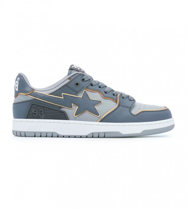 A Bathing Ape Bape SK8 Sta Grey Gold White