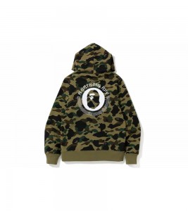 Худи BAPE 1st Camo Kanji Hoodie Green - Фото №2