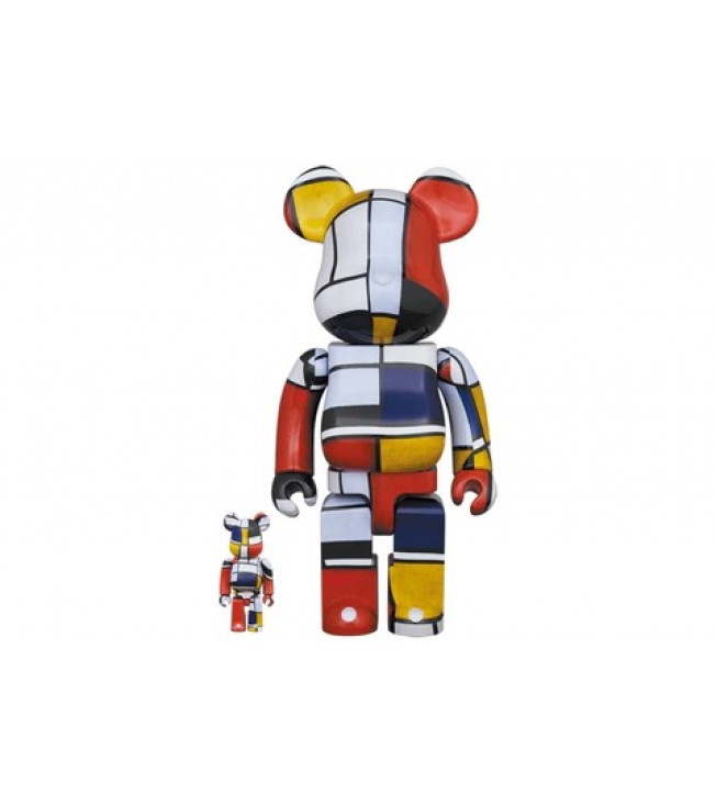 Bearbrick Piet Mondrian 100% & 400% Set
