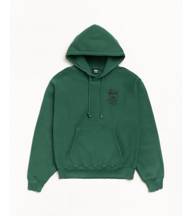 Худи Stussy Summer Classics Hoodie Garment Dyed Pine