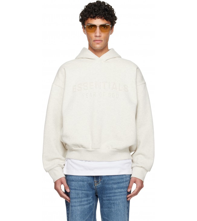 Худи Fear Of God Essentials Off-White Holiday Embossed 'Essentials' Classic Hoodie
