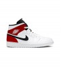 Кроссовки Jordan 1 Mid White Black Gym Red