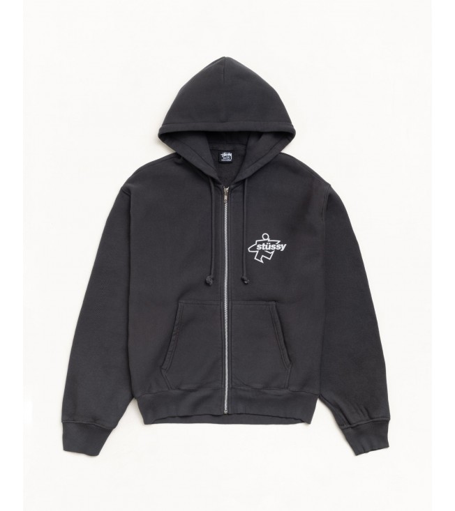 Худи Stussy Surf Size Zip Hoodie Faded Black