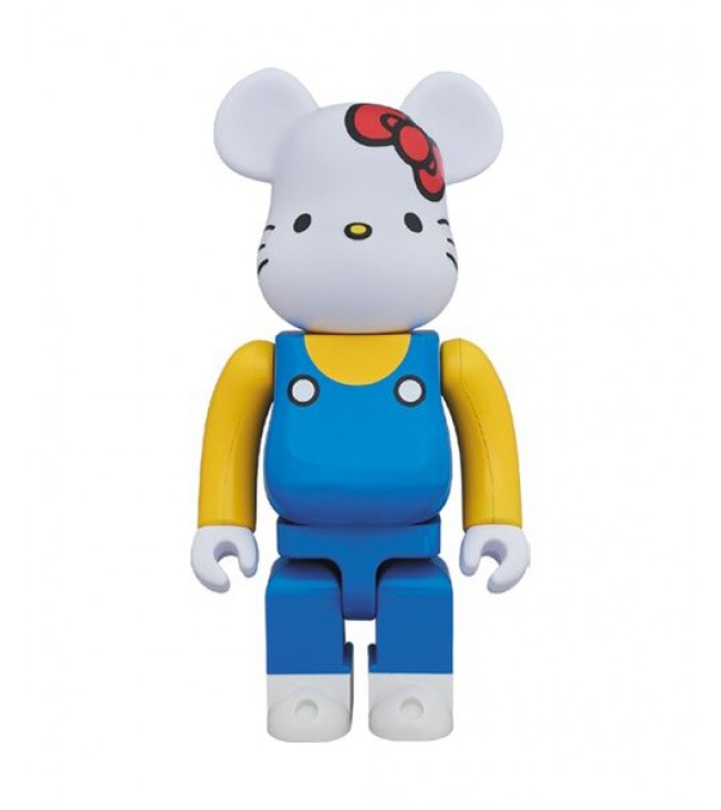 Bearbrick Hello Kitty (Blue Overall Ver.) 400% White