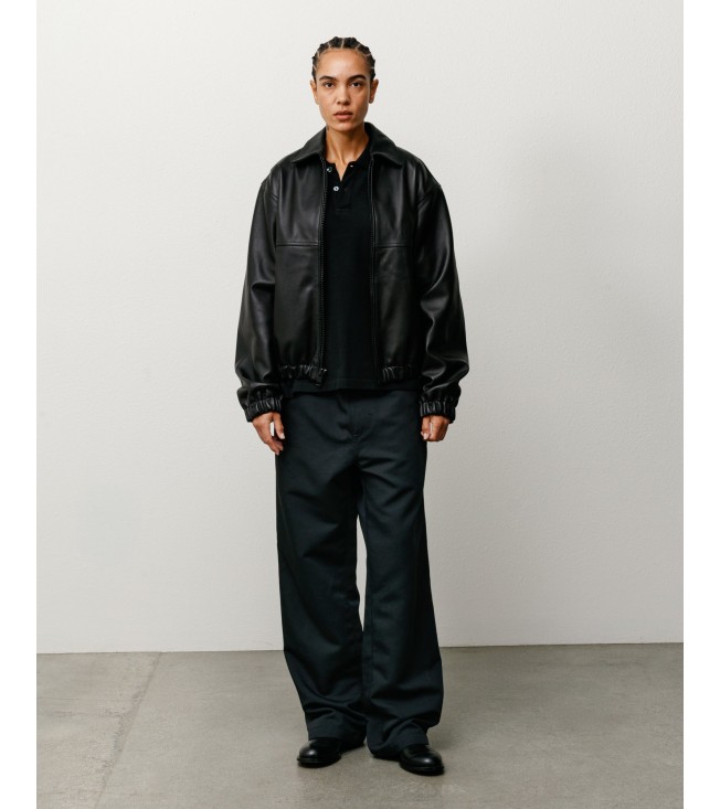 Куртка Stussy Leather Work Jacket Black