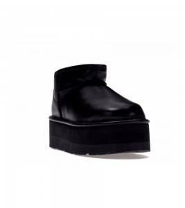 UGG Classic Ultra Mini Platform Black Leather WMNS - Фото №2