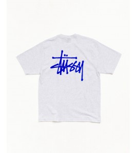 Футболка Stussy Basic Stüssy Tee Ash Heather/Blue - Фото №2