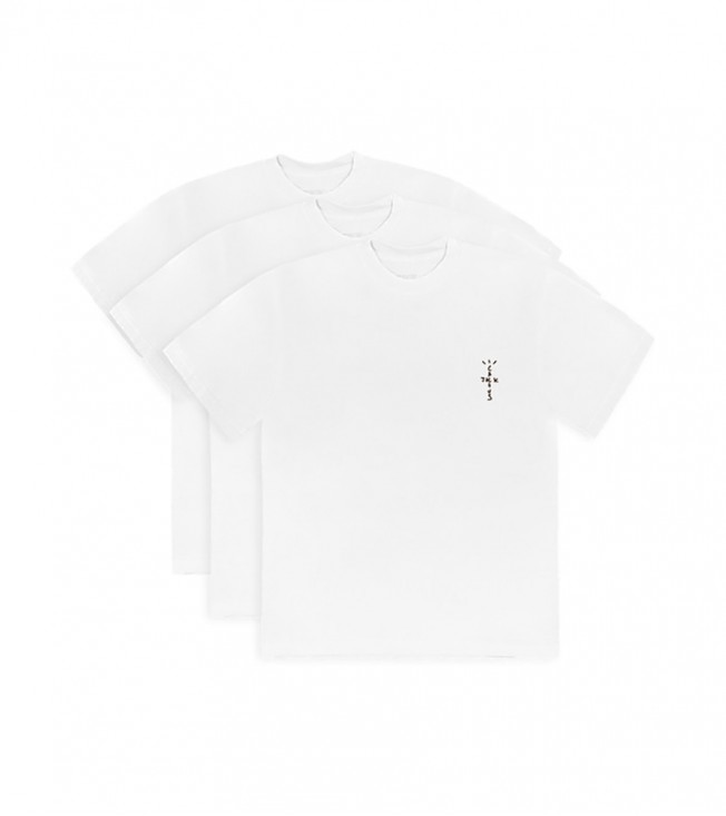 Футболка Travis Scott CJ White (3 штуки)
