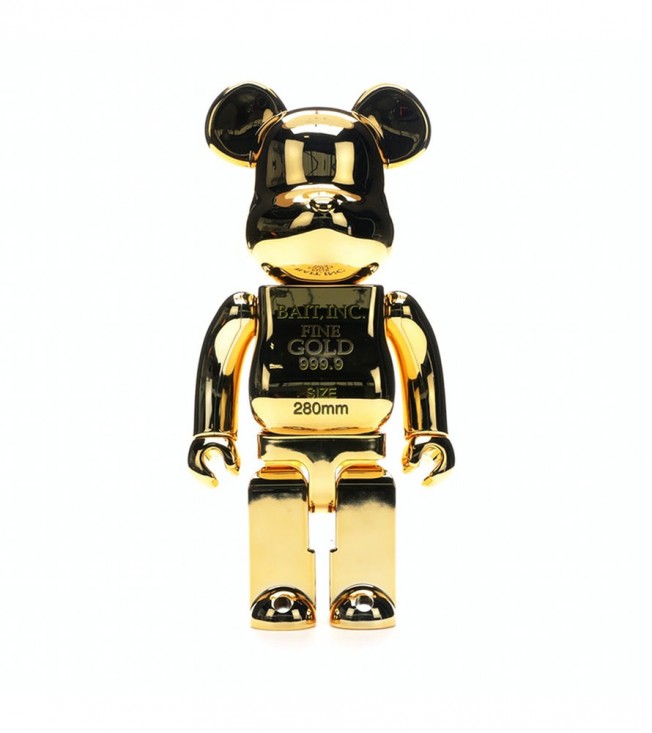 Bearbrick Bait Gold Bar 400% Gold