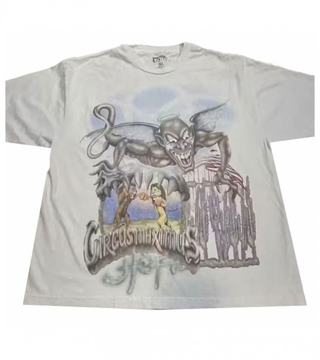 Футболка Travis Scott Utopia Circus Maximus 2023 Tour III Tee White