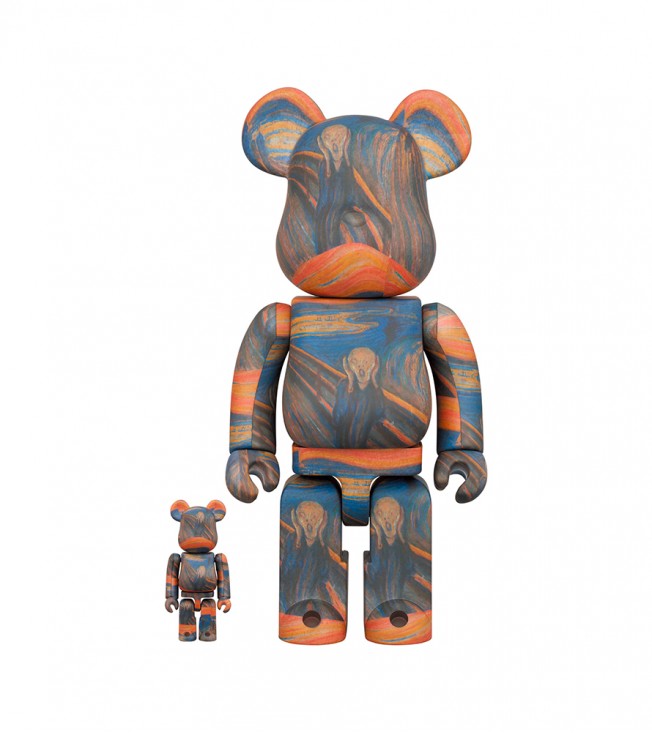 Bearbrick Edvard Munch (Scream) 100% & 400% Set