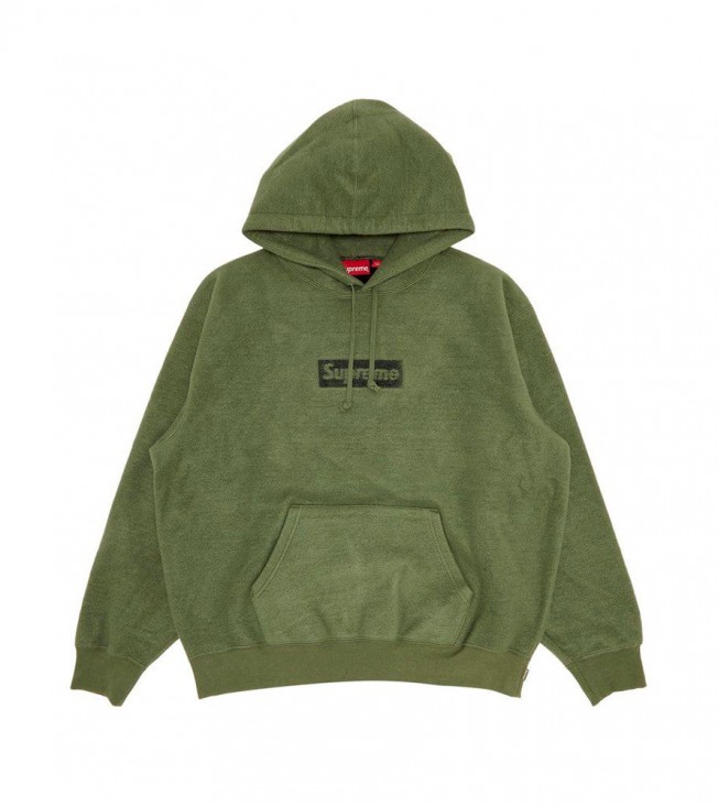 Supreme Inside Out Box Logo Hooded Sweatshirt Light Olive