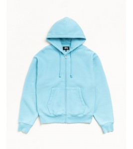 Худи Stussy Cursive Applique Zip Hoodie Aqua