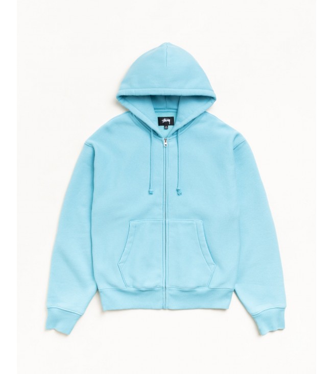 Худи Stussy Cursive Applique Zip Hoodie Aqua