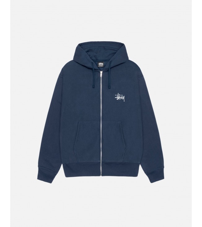 Худи Stussy Basic  Zip Hoodie Navy