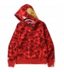 Худи BAPE CAMO SHARK RED FULL ZIP HOODIE