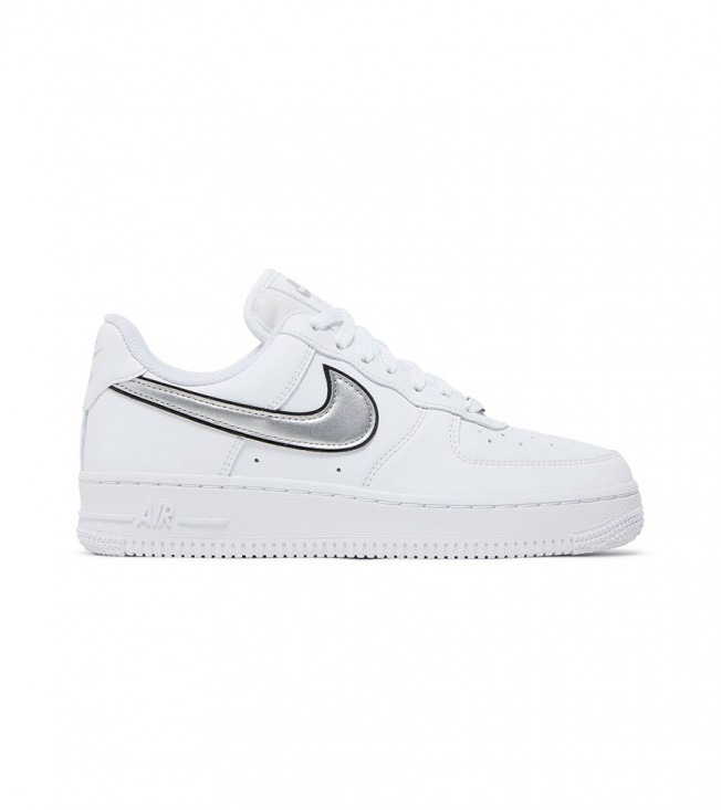Nike Air Force 1 Low '07 Essential White Metallic Silver Black WMNS