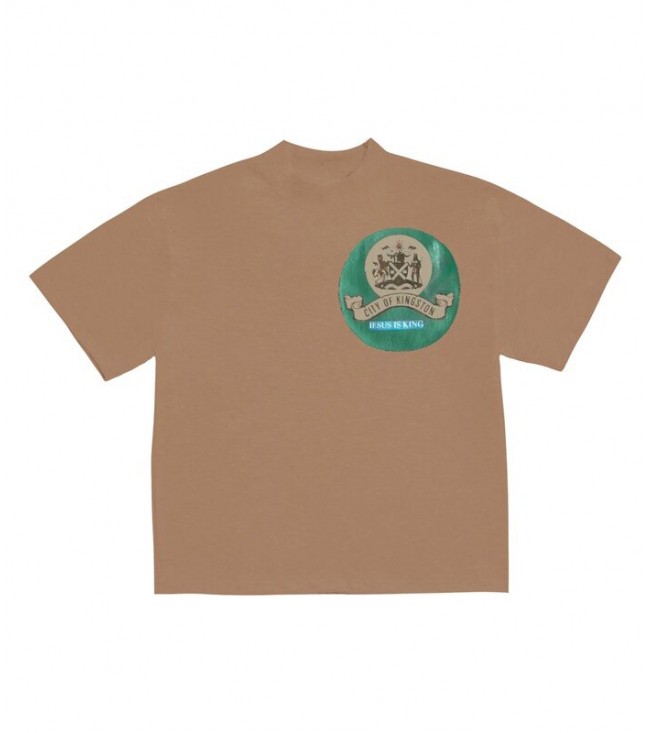 Футболка Kanye West Jesus Is King Jamaica Seal Brown