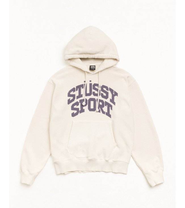 Худи Stussy Block Sport Hoodie Garment Dyed Bone