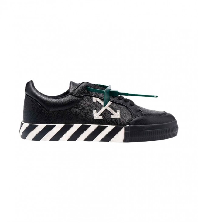 OFF-WHITE Vulc Low Leather Black White SS22