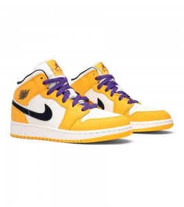 Кроссовки Air Jordan 1 Mid Se Lakers GS - ???? ?20