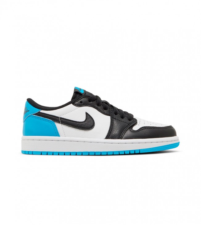 Jordan 1 Low Black Dark Powder Blue WMNS