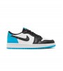 Jordan 1 Low Black Dark Powder Blue WMNS