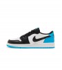 Jordan 1 Low Black Dark Powder Blue WMNS